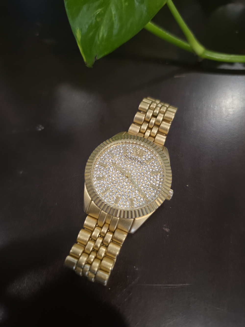 Gold Crystal Pavé Ladies Bracelet Watch - Brand: BEBE